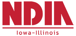 Red text that reads NDIA Iowa-Illinois